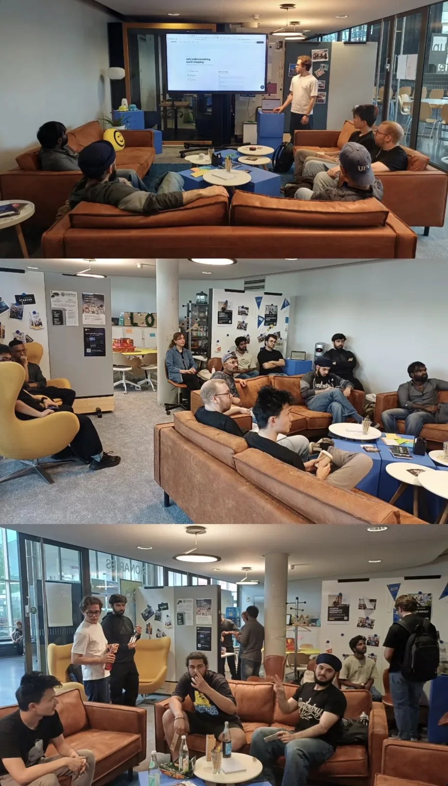 A room full of international students